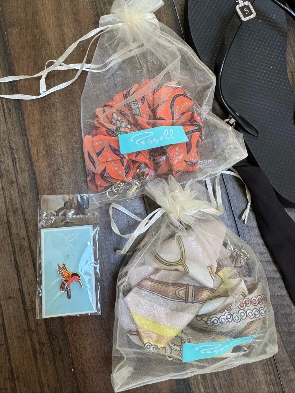 Peggell | 8-9 Glamflips Silk Strap Charm Flip Flops